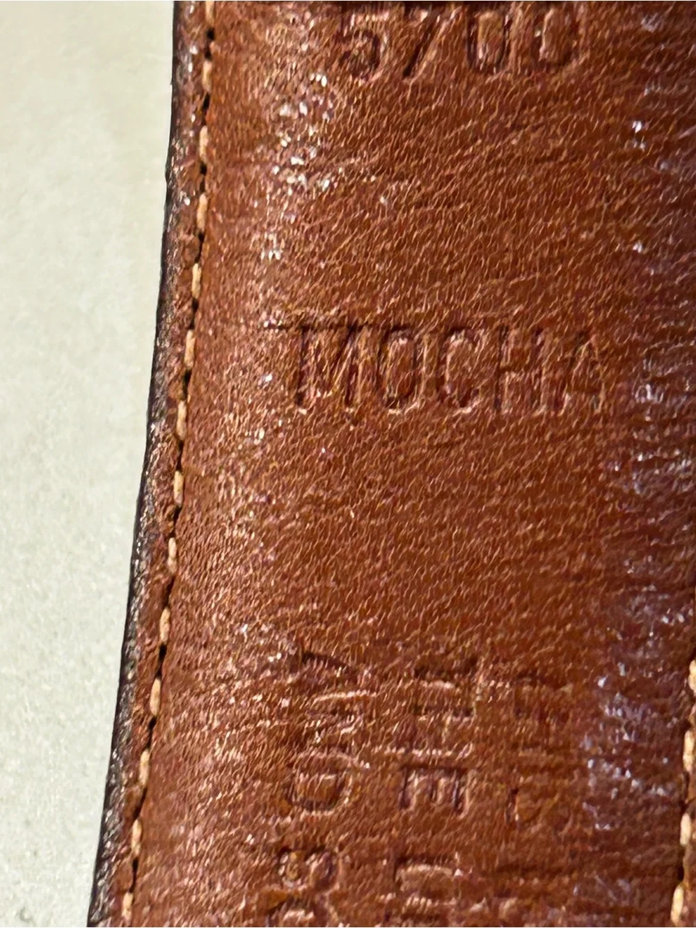 Coach Mocha leather belt style 5700 size 30”